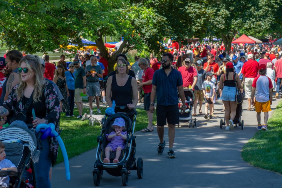  There was a massive turnout for this year's Canada Day celebration at Little Lake.