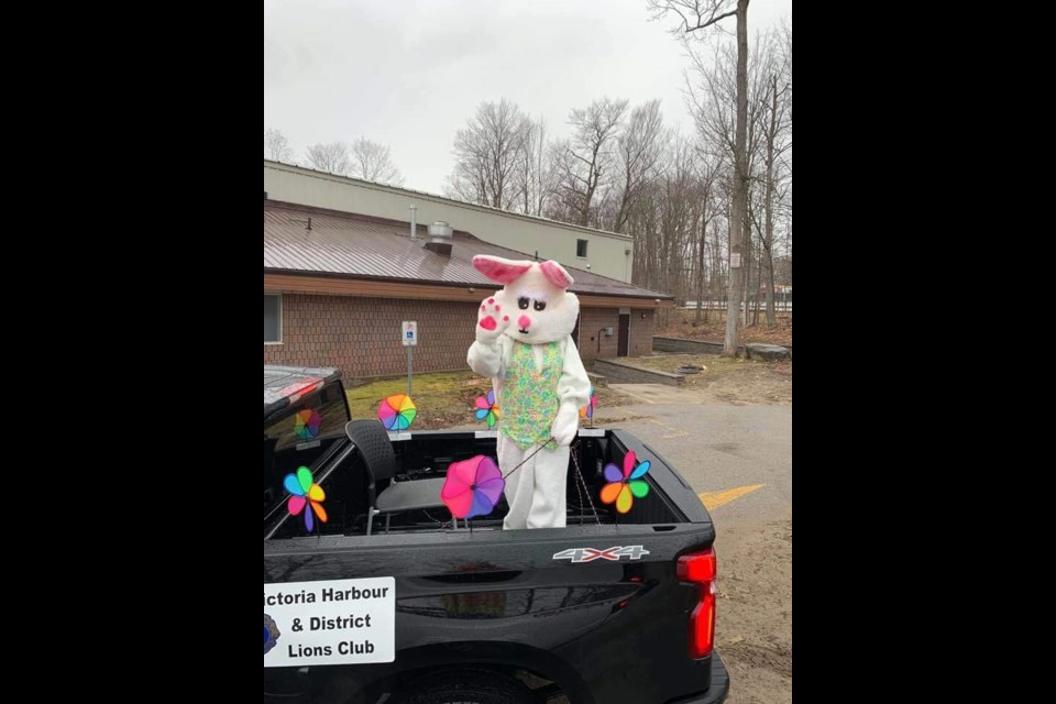 The Easter Bunny was a featured part of the Tay Township Easter Day parade this Sunday. Supplied photo.