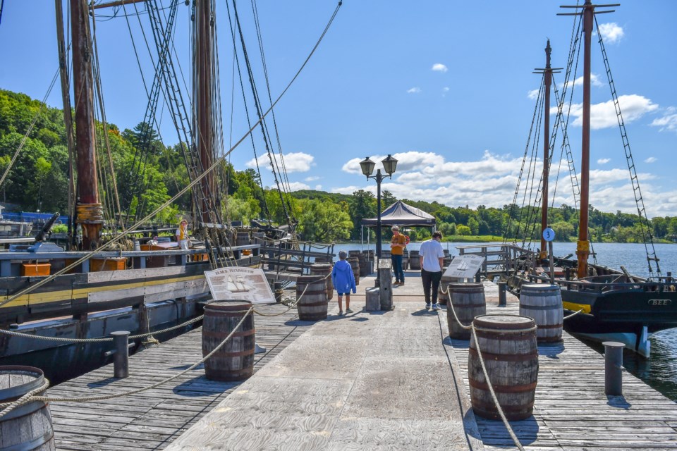 Visitors to Discovery Harbour on Sunday during Doors Open Ontario had a chance to learn about and board a replica of HMS Tecumseth and HMS Bee.