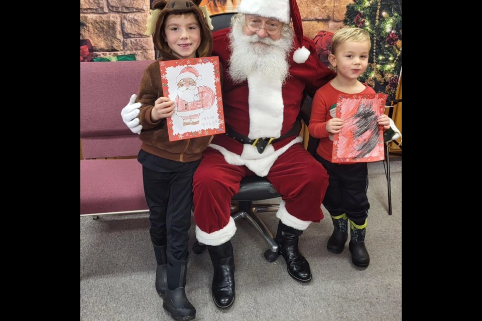 A scene from Tiny Lions Club's breakfast with Santa at Wyevale United Church Saturday.