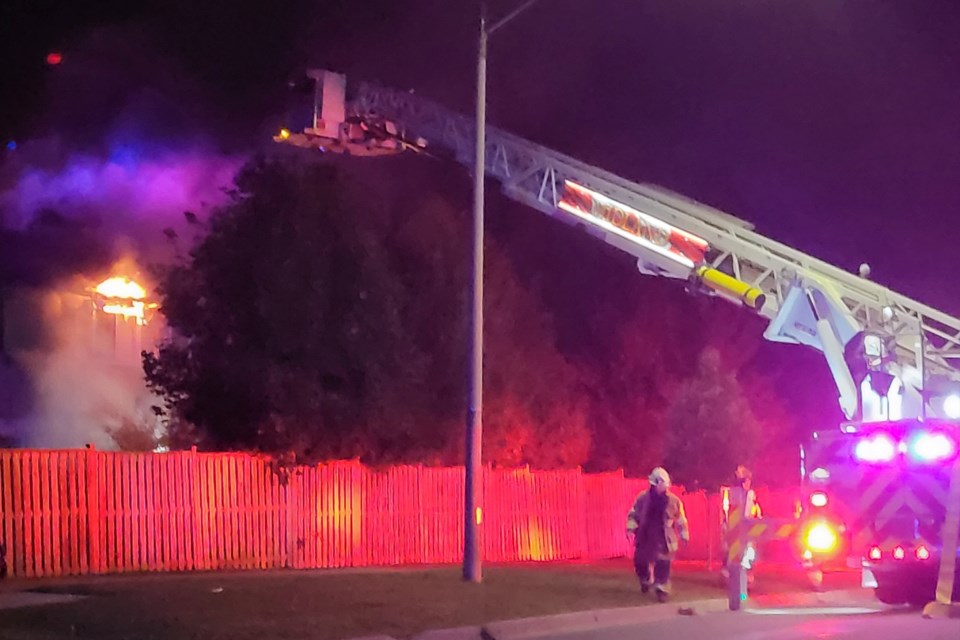 A fire at 778 William Street at 4:30 a.m. today required a full response from Midland police and fire.