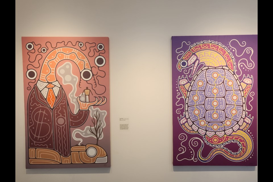 Work by Tsista Kennedy will be on display at MCC's Gallery of Indigenous Art until March 1.