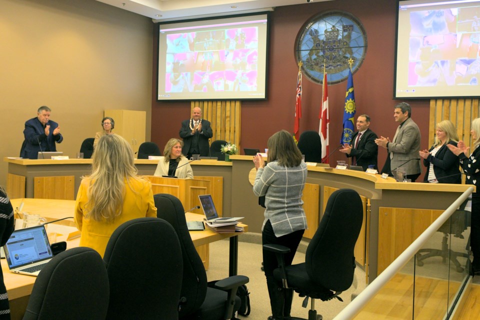 Beth Prost was signed in as Midland's newest deputy mayor during last night's regular meeting of council, to the applause of her fellow council members, town staff, and audience in attendance.