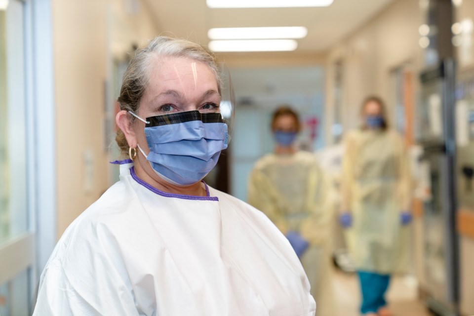 Angela Day, an emergency department nurse at Georgian Bay General Hospital, is pictured in a hospital corridor. Submitted photo