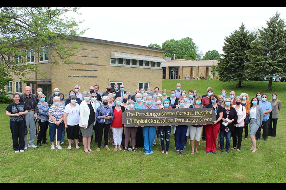 Members of the community and representatives from Georgian Bay General Hospital gathered to celebrate the legacy of the Penetanguishene General Hospital.