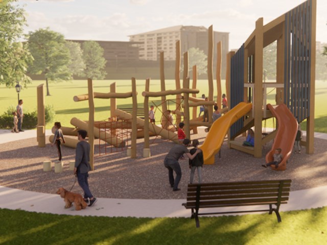 A design included as an option for Midland's new park equipment.