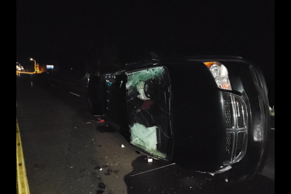 A crash shut down a section of Highway 12 in the Midland area overnight