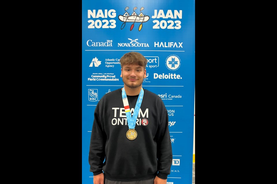 'Hurricane' Hayden Wilson, a member of Beausoliel First Nation, won a gold medal at the North American Indigenous Games.