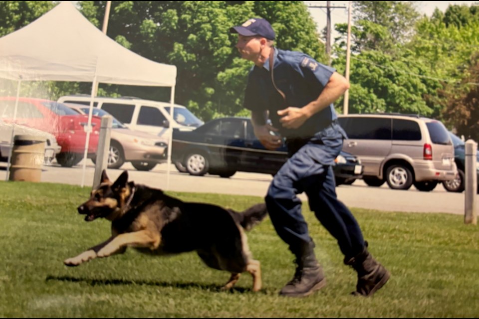 John Barclay and K9 unit partner Nero.