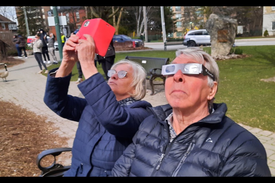 Judie and Martin Kemper watch the show at Mill Pond.