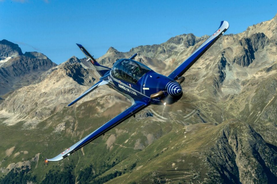 An example of a Pilatus PC-21 airplane. Photo courtesy SkyAlyne