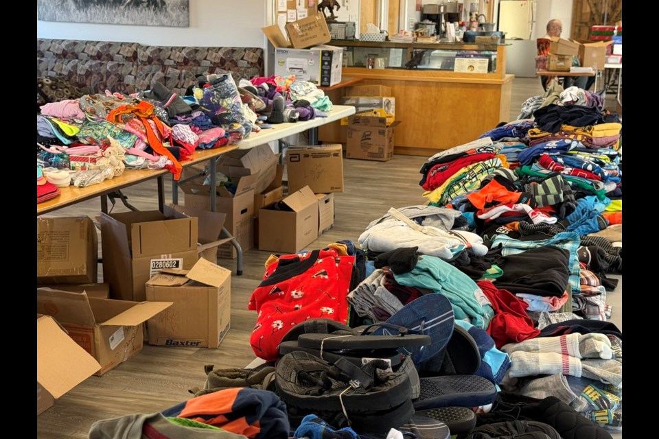 A brief look at some of the clothing donated to Operation Christmas Child by generous residents this year.