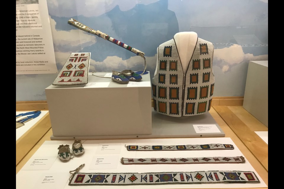 Samples of Lakota beadwork from the MJMAG Permanent Collection are seen here in a previous exhibition