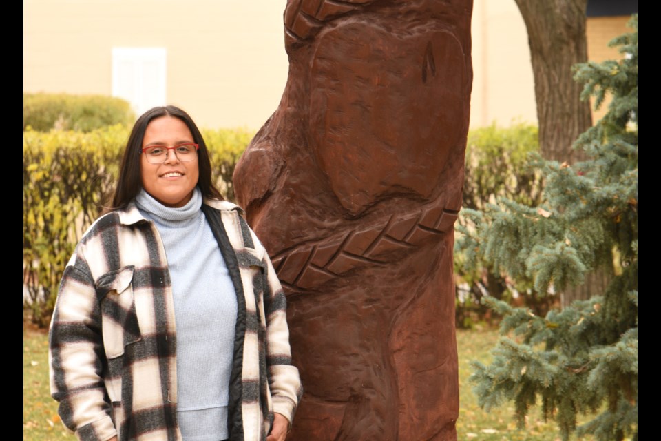 Sadi-Rose Vaxvick is the artist who created “Seven Sacred Grandfather Teachings” in Crescent Park.