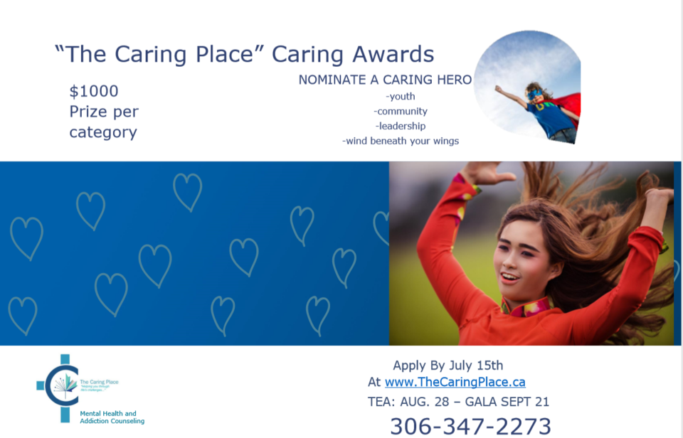 caring awards postcard