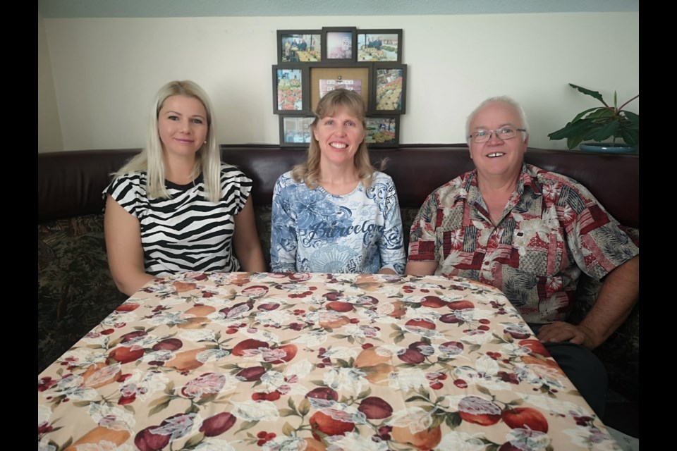 The owners of Charlotte's Catering in Moose Jaw. Left to right: new shareholder Aleksandra Bijelic, Charlotte Dombowsky, and Bernie Dombowsky. 