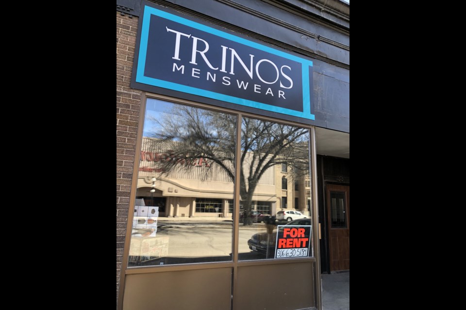 Trinos Menswear on High Street West is now permanently closed. Photo by Jason G. Antonio 