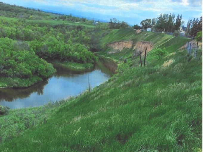 A view of the slumping near Grandview Street. Photo courtesy city hall