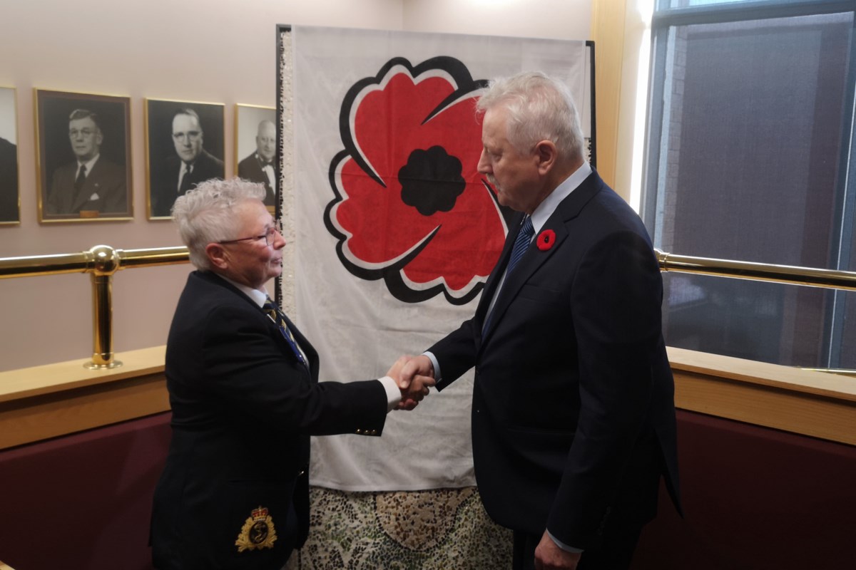 Royal Canadian Legion Presents Mayor Tolley With First Poppy To Kick ...