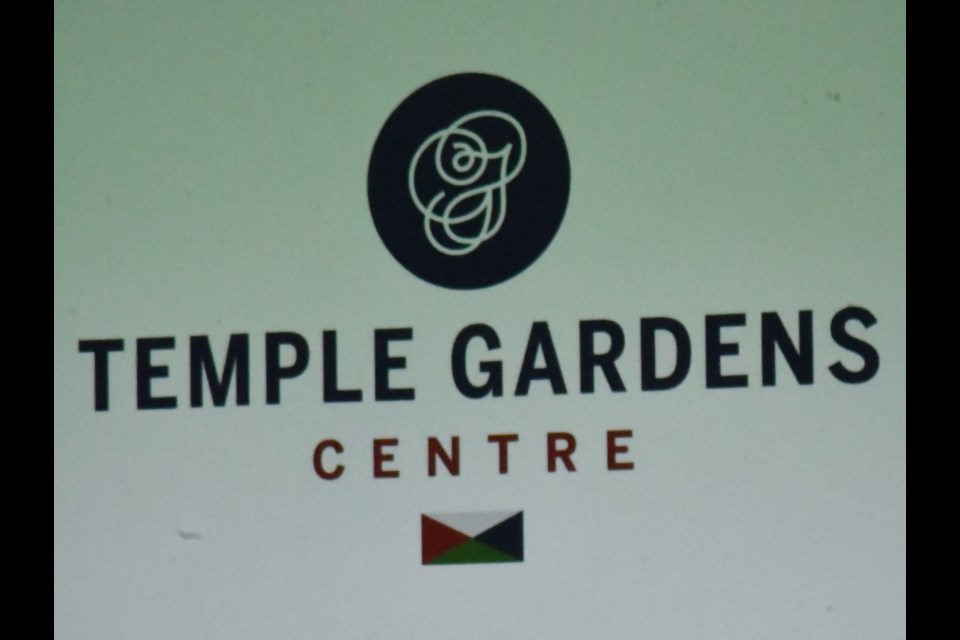 The new logo for the Temple Gardens Centre. Photo by Jason G. Antonio