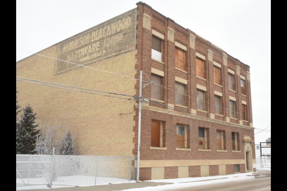 The former Morrison Blackwood Hardware Building at 134 Manitoba Street West. Photo by Jason G. Antonio