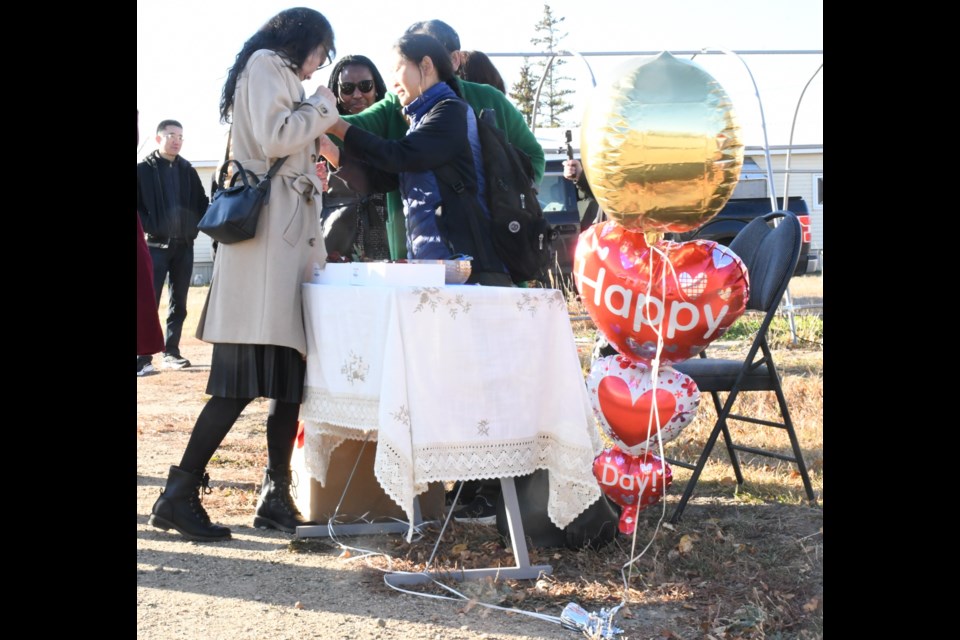 Balloons helped celebrate the housing community's grand opening. Photo by Jason G. Antonio