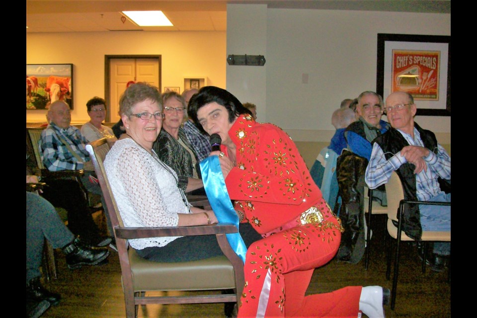 Elvis impersonator, Jamie Gass kept residents fully entertained during his performance. (Submitted photo)