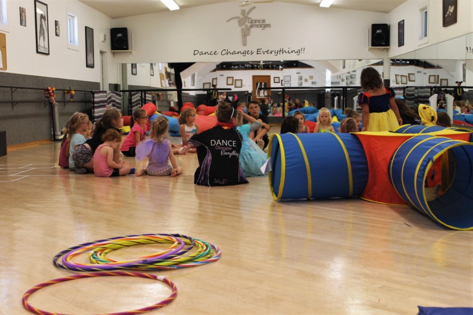 The afternoon of the Kidventure Day Camp was all about play in the upstairs studio.