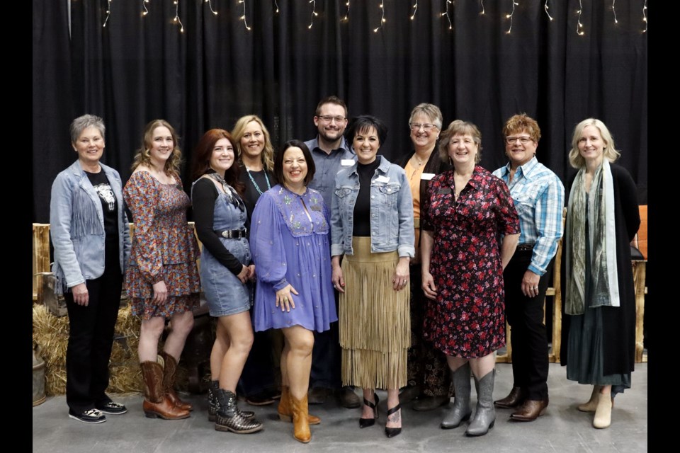 Heartland Hospices' board of directors at the Spurs and Stilettos cabaret fundraiser on the night of April 12.