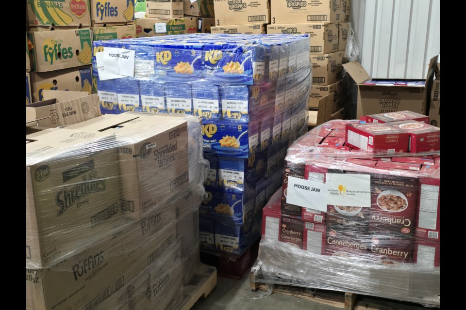 Food donations have poured into the Moose Jaw and District Food Bank recently from provincial organizations that heard about the charity's challenges. Photo submitted