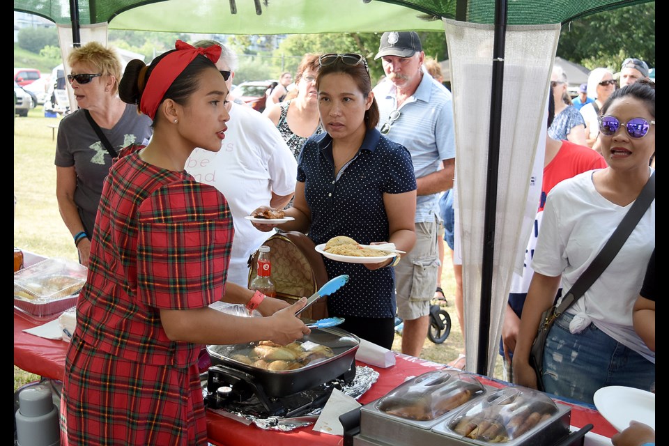 The Phillippines pavilion was one of the busiest on Saturday, with long lines in the early evening.