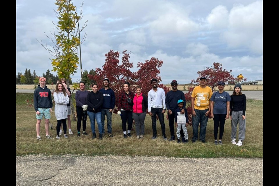 Volunteers helped plant 105 trees along Thatcher Drive during the TD Tree Days event on Sept. 24, 2023.