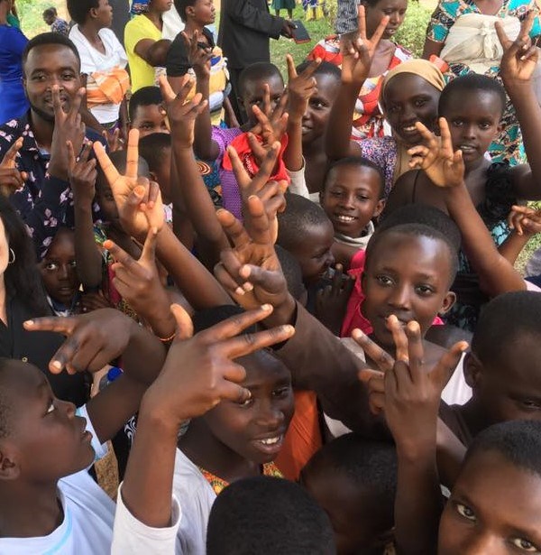 The peace sign is a symbol of victory, which is what prompted the Jacques family to name their ministry Victory for Rwanda. (supplied)