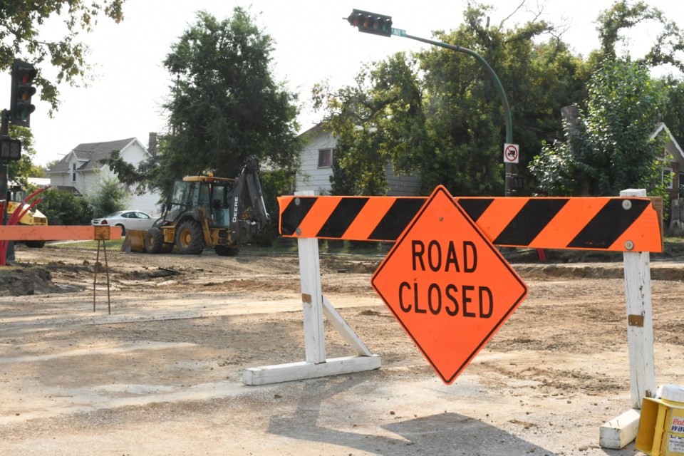 A construction site in Moose Jaw in 2024. Photo by Jason G. Antonio