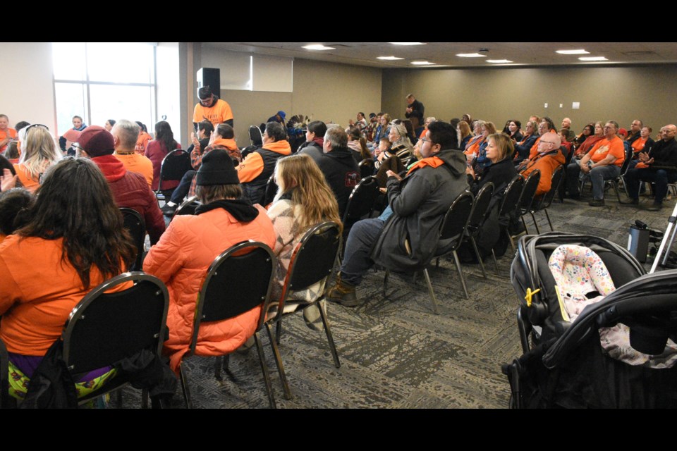 More than 100 people attended the Wakamow Aboriginal Community Association's National Day for Truth and Reconciliation event at the Events Centre on Sept. 30. Photo by Jason G. Antonio