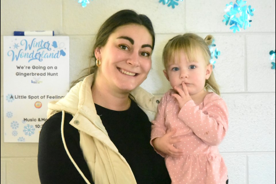 Ashten (left) and Sophia (right) Nelson attend the Winter Wonderland event on Dec. 13.