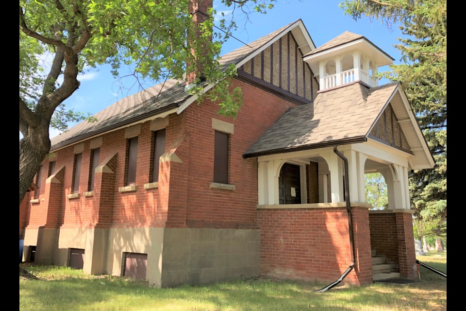 The chapel in the old Moose Jaw Cemetery won't be open for tours this year, but Tourism Moose Jaw hopes to have access to the building next season. Photo by Jason G. Antonio 