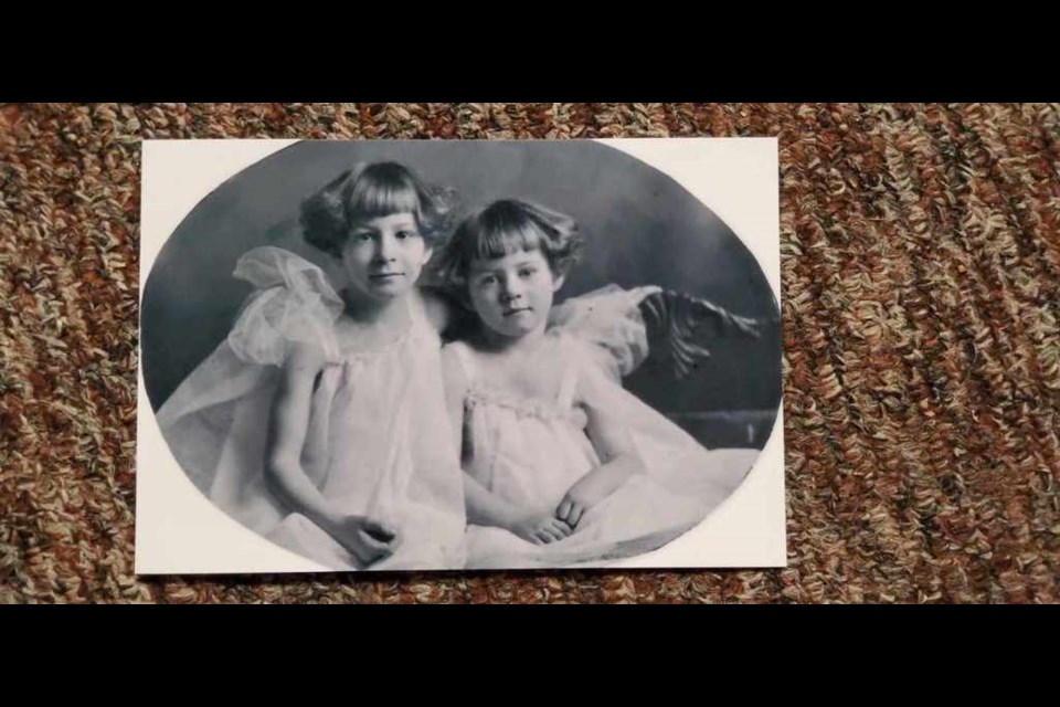 Verna Zimmerman, 4, (right) and her sister Norma, 7, (left) pose for a picture around 1923. Zimmerman survived the Spanish Flu but had many colds as a child that could be attributed to the influenza. Photo courtesy Verna Zimmerman