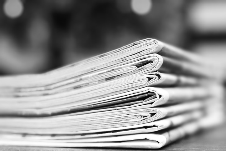 stack of newspapers getty images