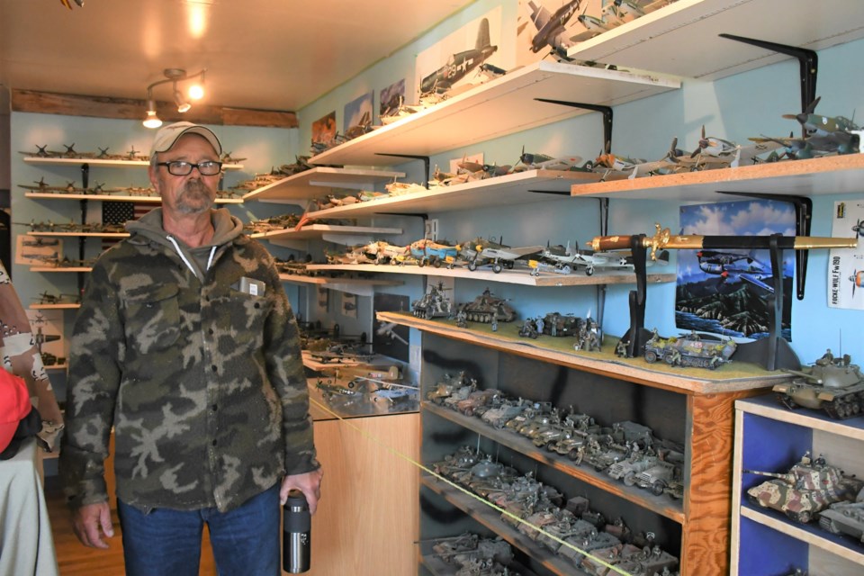 Steve Apperley owns a museum in Mortlach that features wall-to-wall models of military planes, tanks, vehicles and ships. He has made all 840 models that are on display in the building. Photo by Jason G. Antonio