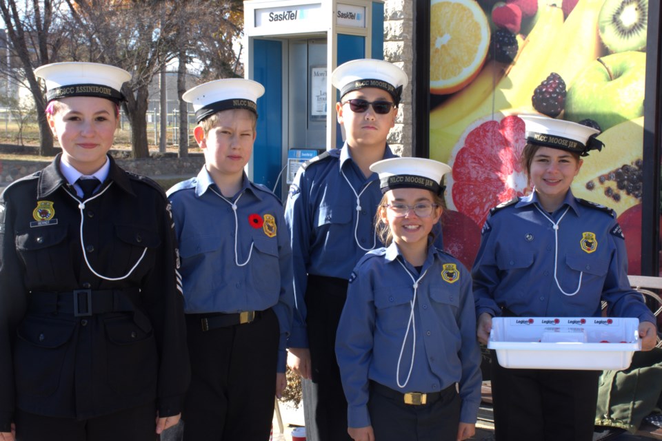 Volunteers with the 99 Royal Canadian Sea Cadet Corps Assiniboine and the 33 Moose Jaw Navy League helped kickstart this year’s Poppy Campaign at South Hill Fine Foods on Oct. 26.