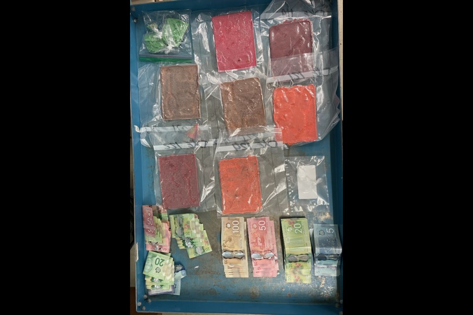 During the investigation, police recovered $400,000 worth of fentanyl and $6,700 in Canadian currency. Photo courtesy Moose Jaw Police Service