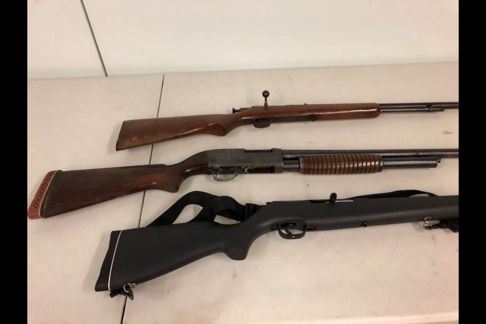 Moose Jaw Police Service received several rifles as part of the recent gun amnesty. Photo courtesy Sgt. Kevin Pilsworth