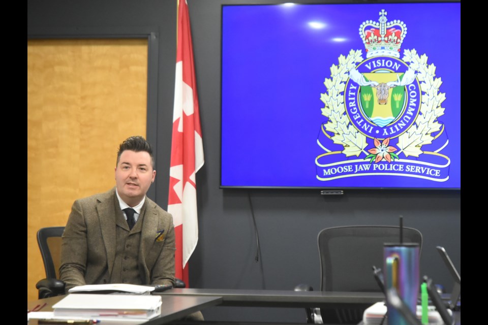 Jared Robinson with Nebulus Entertainment speaks to the Moose Jaw police board about the new recruitment video he created for the Moose Jaw Police Service. 