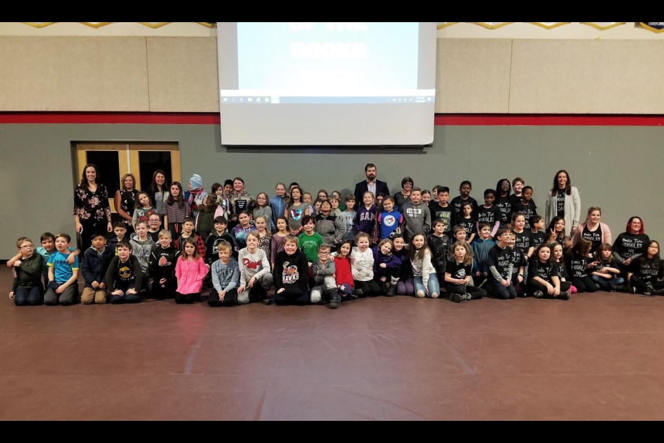 Grades 3-5 Battle of the Books 2019 competitors. (Sasha-Gay Lobban photograph)