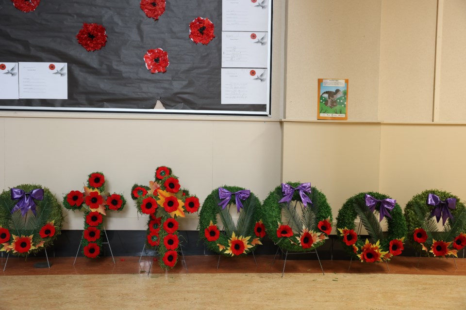 Memorial wreaths were presented