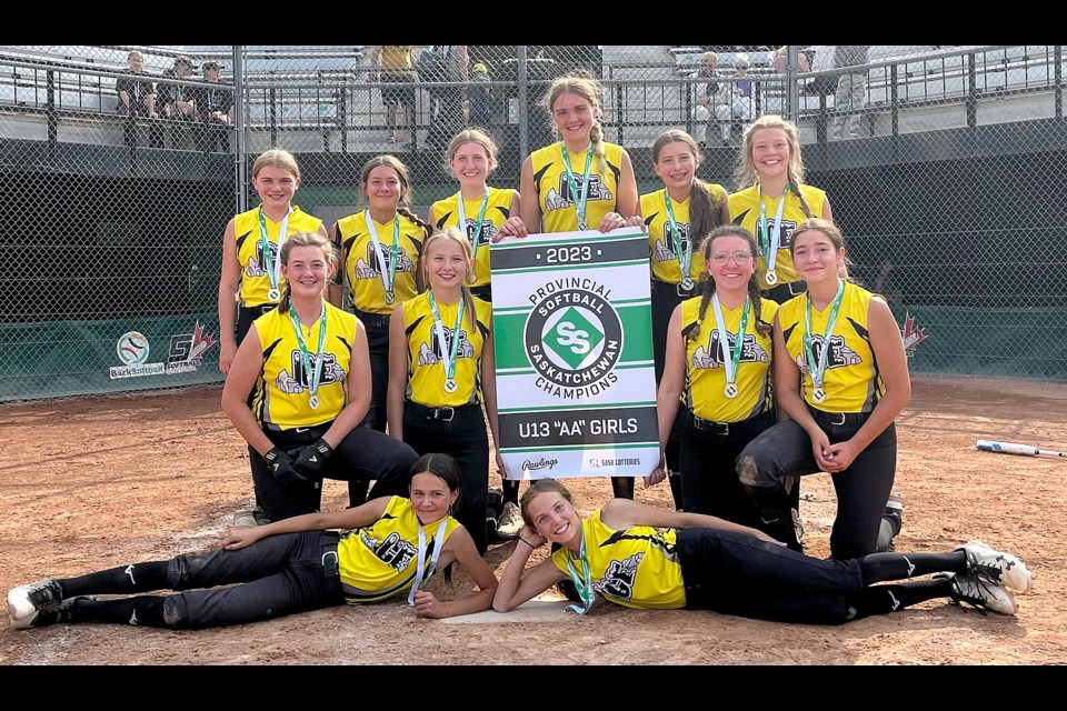 The Moose Jaw Ice are the 2023 Softball Sask U13 AA provincial champions.