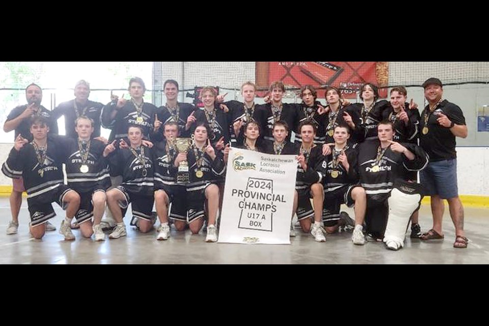 The South Sask Stealth won gold in the Sask Lacrosse U17 A provincials on Thursday.