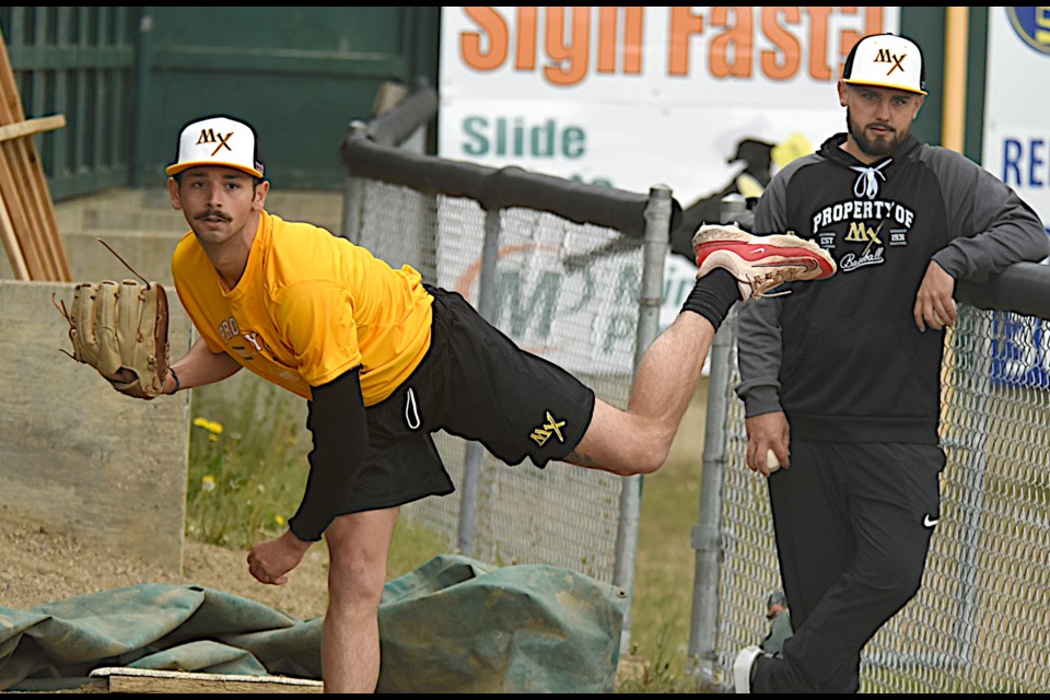 The Moose Jaw Miller Express were on the field at Ross Wells Park on Thursday afternoon in preparation for their season-opener in Weyburn Friday night.