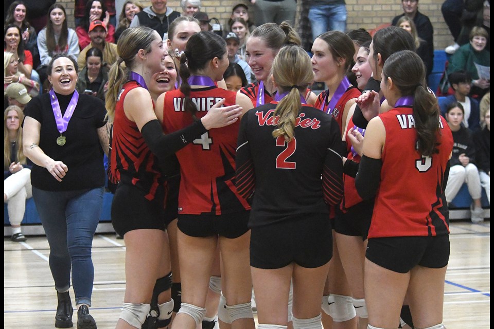 Action from the Moose Jaw High Schools Athletic Directorate senior girls championship final on Wednesday night.